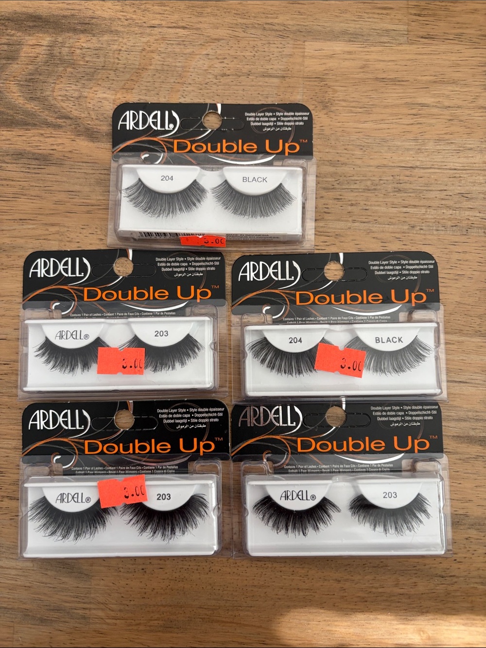 Ardell Double Up False Eyelashes - Black Dramatic Volume (Styles 203 & 204)